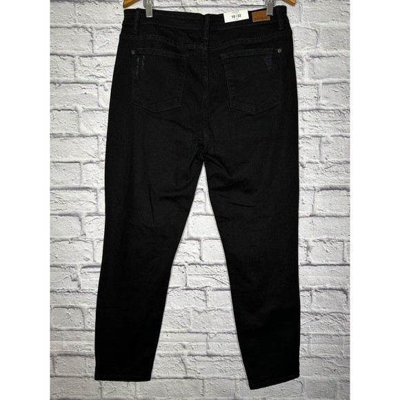 Judy Blue Size 15 / 32 Black High Rise Boyfriend Jeans Distressed JB82161BK NEW - Picture 4 of 6
